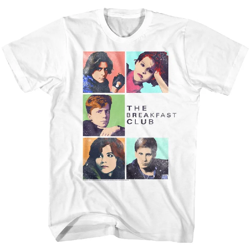 Now or Never The Breakfast Club Vintage Character Photos White Tall T-shirt