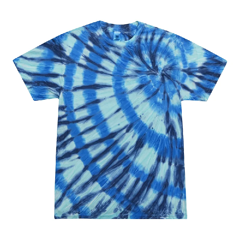 Final Clearance Tie Dye Multi Color Side Swirl Classic Fit Crewneck Short Sleeve T-shirt for Kids, Serenity Final Clearance Tie Dye Multi Color Side Swirl Classic Fit Crewneck Short Sleeve T-shirt for Kids, Serenity