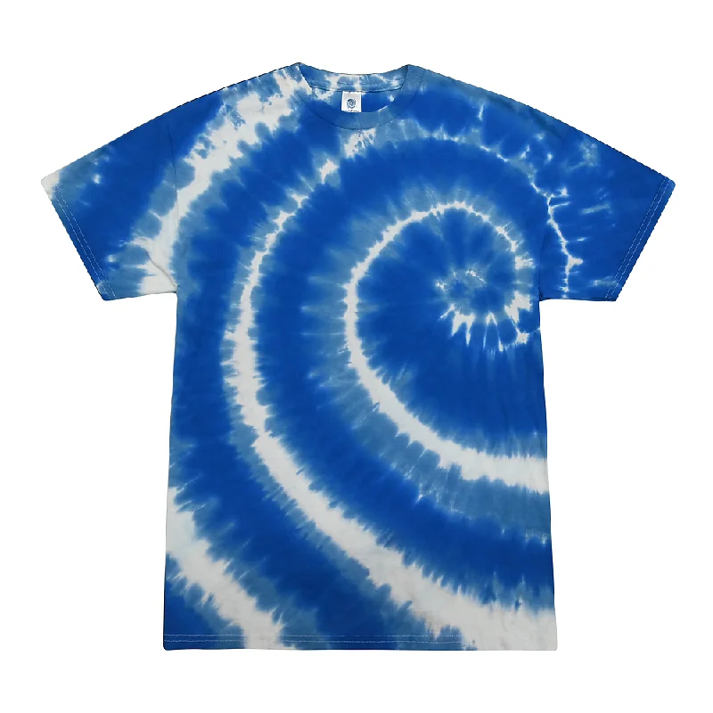 Exclusive Savings Tie Dye Multi Color Side Swirl Classic Fit Crewneck Short Sleeve T-shirt for Kids, Swirl Blue Exclusive Savings Tie Dye Multi Color Side Swirl Classic Fit Crewneck Short Sleeve T-shirt for Kids, Swirl Blue