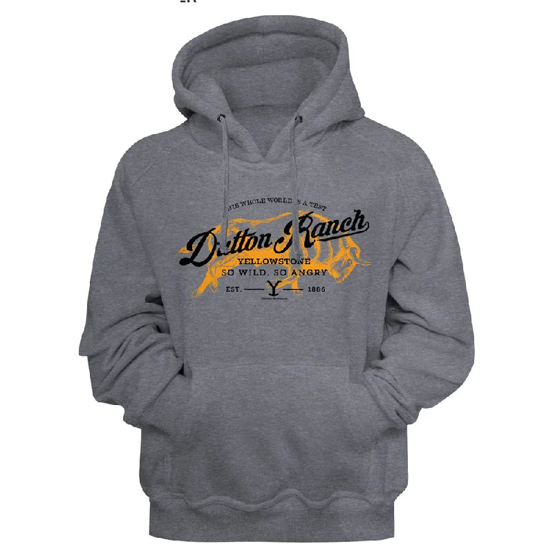 Early Access Yellowstone The Whole World is a Test Grey Pullover Hoodie