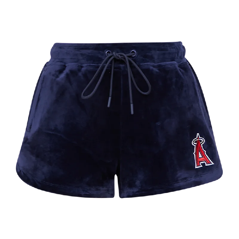 Deal Mania MLB LOS ANGELES ANGELS CLASSIC WOMEN'S VELOUR SHORT (MIDNIGHT NAVY)